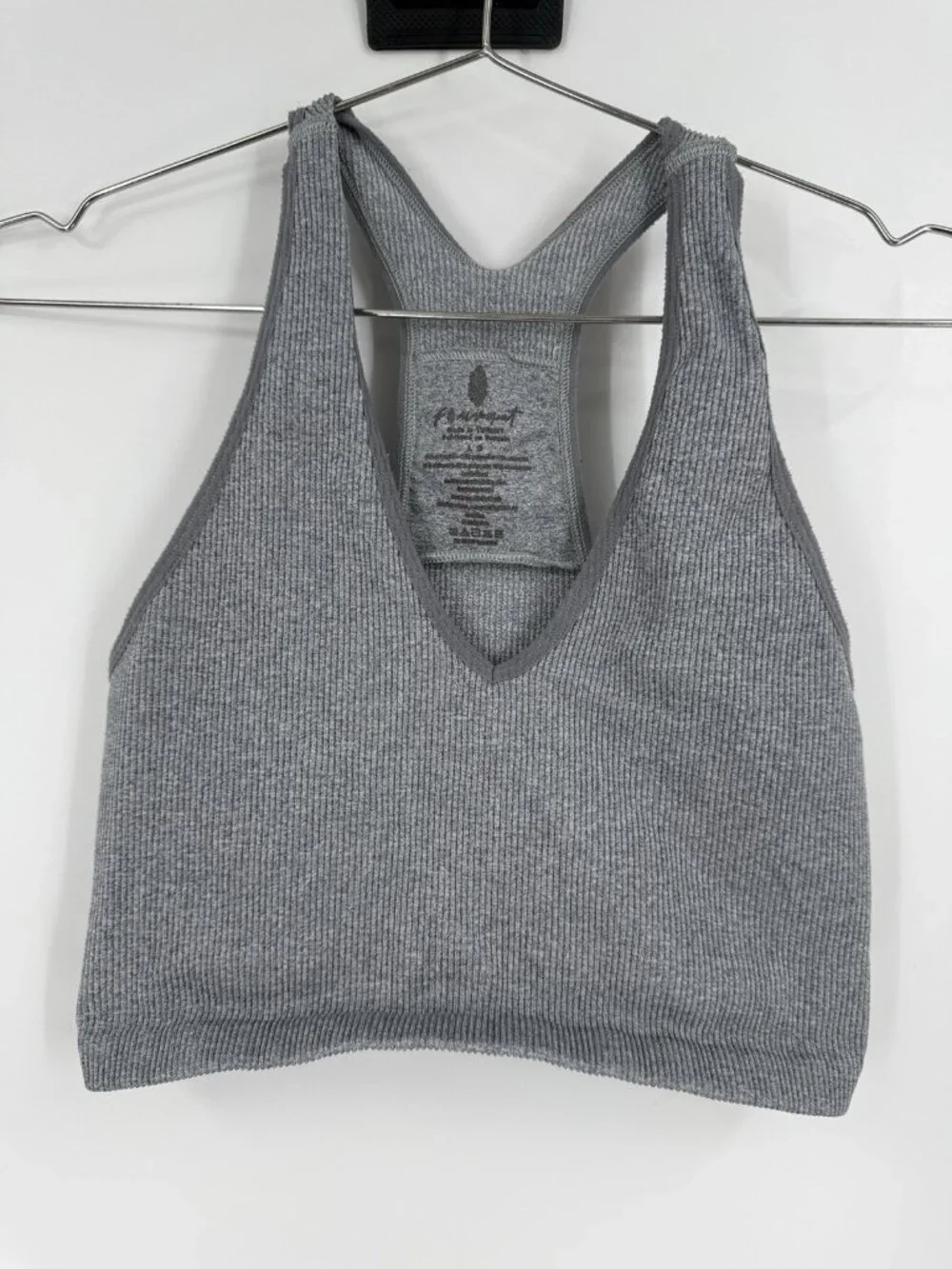 Women’s Free People Movement Free Throw Crop Tank Grey Size Large